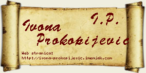 Ivona Prokopijević vizit kartica